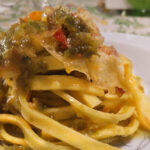 pasta alle alghe e pancetta