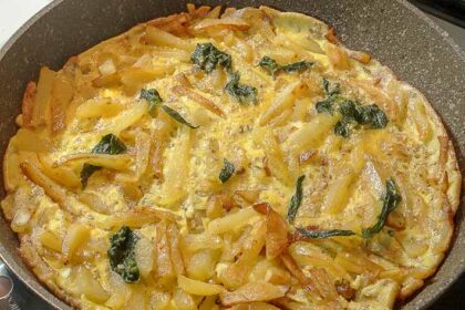 ricetta frittata di patate fritte per 4 persone