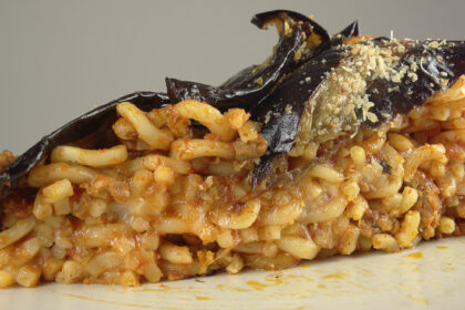 timballo di anelletti e melanzane