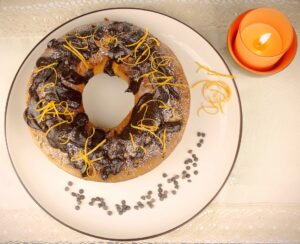 ciambellone arancia e cioccolato