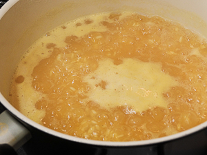 acqua bollente per il riso