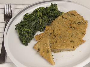 cotoletta e spinaci