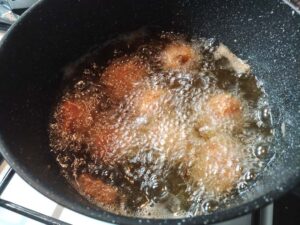 olio frittura polpette di carne
