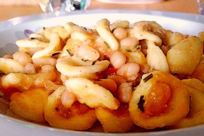 orecchiette e fagioli tondini