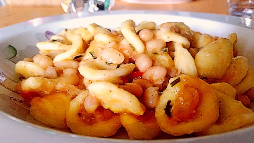 orecchiette e fagioli tondini