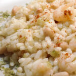 risotto ai gamberetti e fagioli