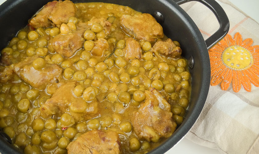 ricetta spezzatino di carne con piselli