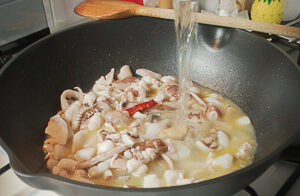 totani e vino bianco