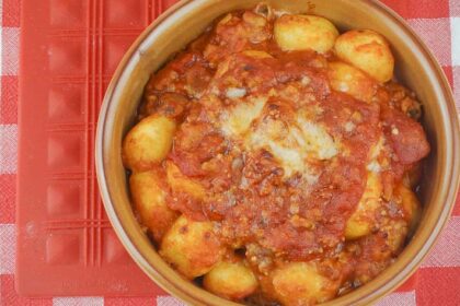 Gnocchi di patate alla sorrentina in tegamino