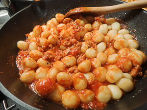 gnocchi nella saltapasta