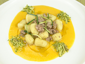 peperoni frullati e gnocchi