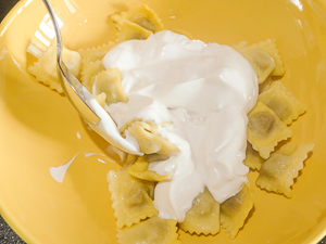 ravioli con besciamella