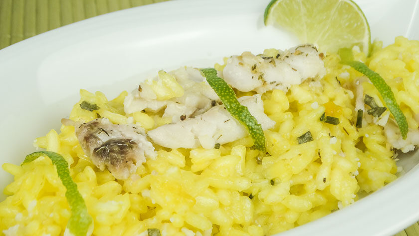Risotto lime e sarago