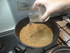 aggiungere vino al risotto