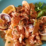 Calamarata con ragù di gallinella e lupini