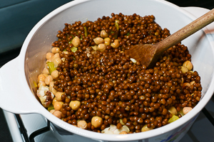 lenticchie, ceci, farro e castagne