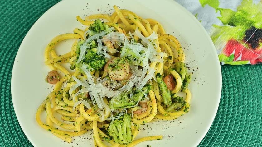 pasta gamberi e broccoli ricetta
