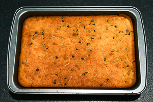 teglia quadrotti vegan dopo la cottura