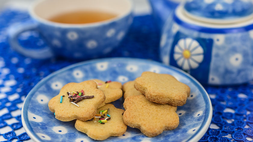 biscotti da tè senza glutine con farina di riso
