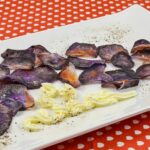chips di patate viola al forno croccanti