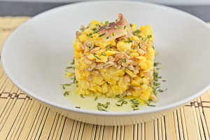 insalata di farro fredda con cicerchie