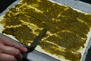 pasta brisee con pesto