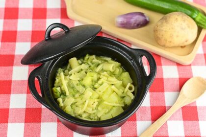 Pasta zucchine e patate cremosa