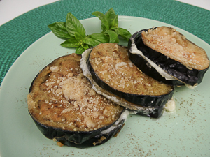 medaglioni di melanzane gratinate
