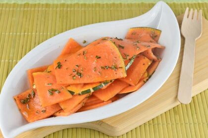carpaccio di zucca marinata