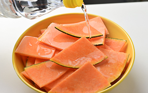 fette di zucca marinate in aceto