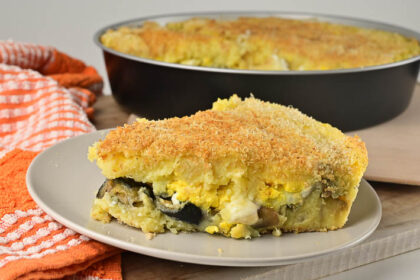 gateau di patate, melanzane e provola