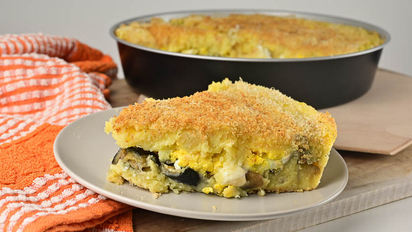 gateau di patate, melanzane e provola