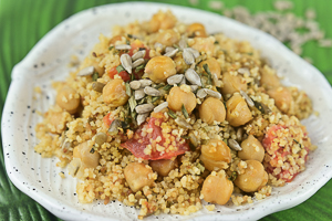 cous cous con ceci e pomodorini