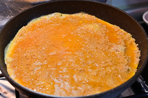 uova e cous cous avanzato ripassato in padella