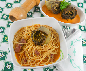 pasta in brodo di carciofo