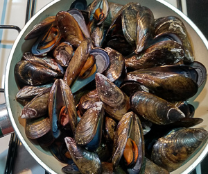 cottura cozze in padella