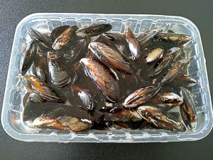 cozze immerse in acqua