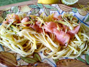 tagliolini al salmone affumicato e limone