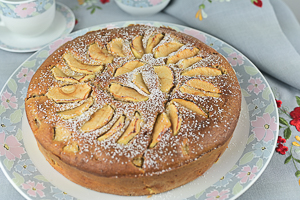 torta di mele senza zucchero con farina integrale
