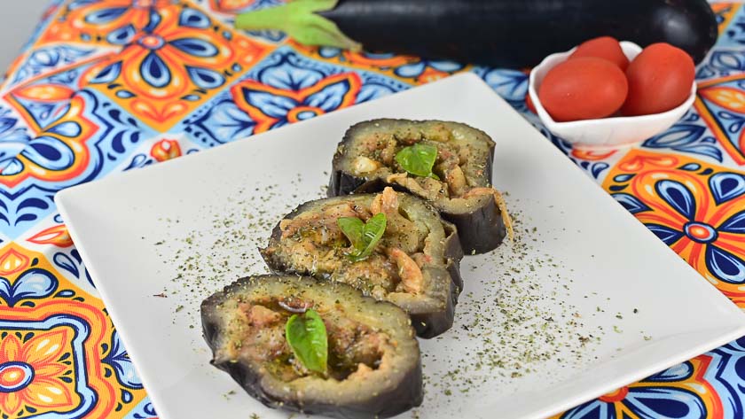 Melanzane light ripiene al forno