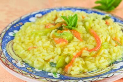 risotto ai fiori di zucca e zafferano