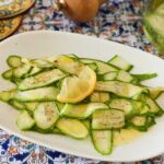 Carpaccio di zucchine marinate crude senza aceto