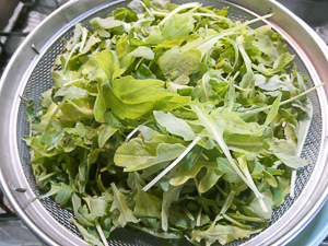 lavare la rucola