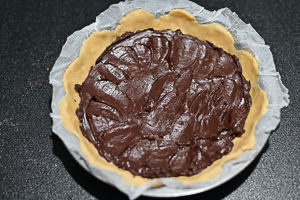 ganache al cioccolato nella crostata