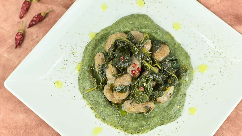 gnocchi integrali con friarielli napoletani