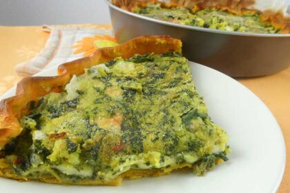 Torta salata vegetariana con bietole e patate