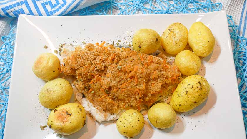 Filetti di orata al forno con patate novelle