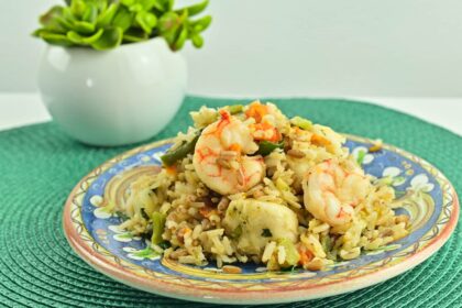 Riso ai cereali e gamberoni ricetta facile e veloce per principianti
