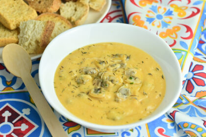 Crema di ceci, vongole e patate