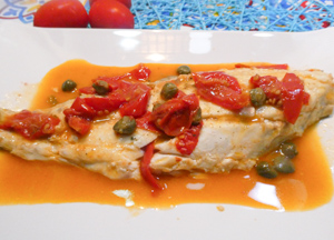 ricetta filetto di ombrina in padella con pomodorini